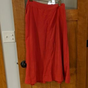 Anthropologie orange skirt